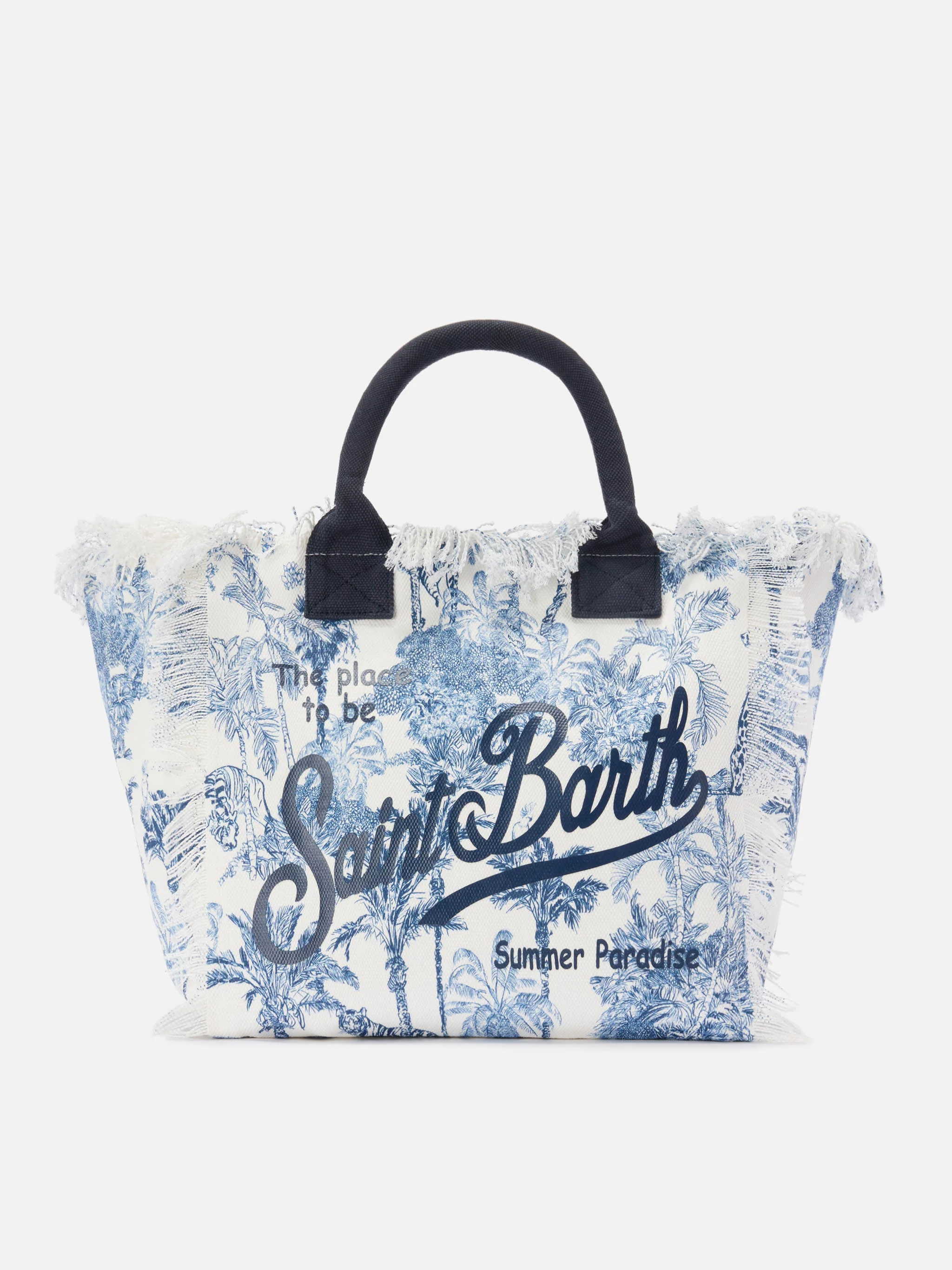 LARGE TOILE BLU JUNGLE